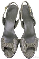 Night 90 Lizard Slingback Heels