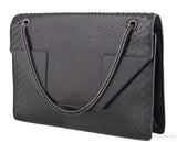Betty So Black Python Shoulder Bag