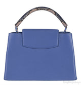 Louis Vuitton Blue Capucine Python Handle Bag