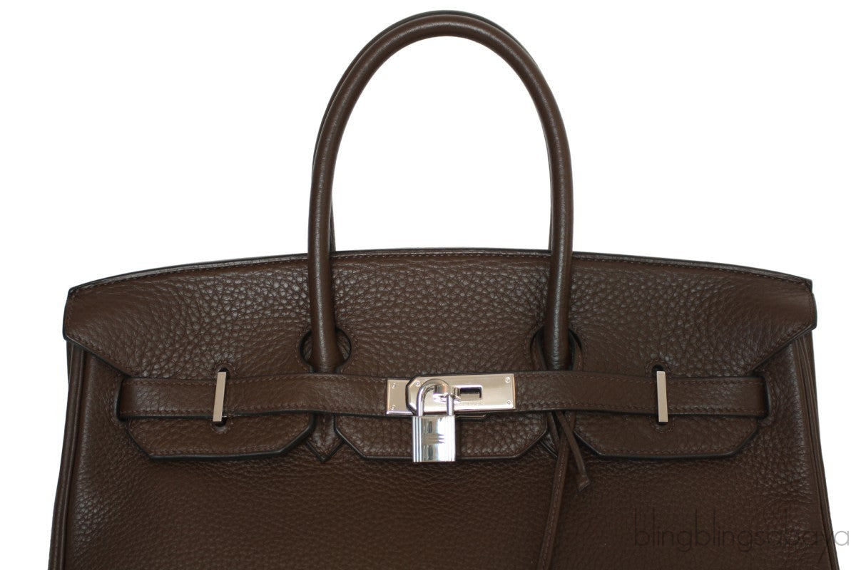 Birkin 35 Chocolate Taurillon Clem