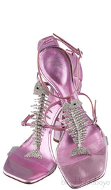 Pink Fishbone Sandals