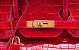 Birkin 35 Red Braise Shiny Croco