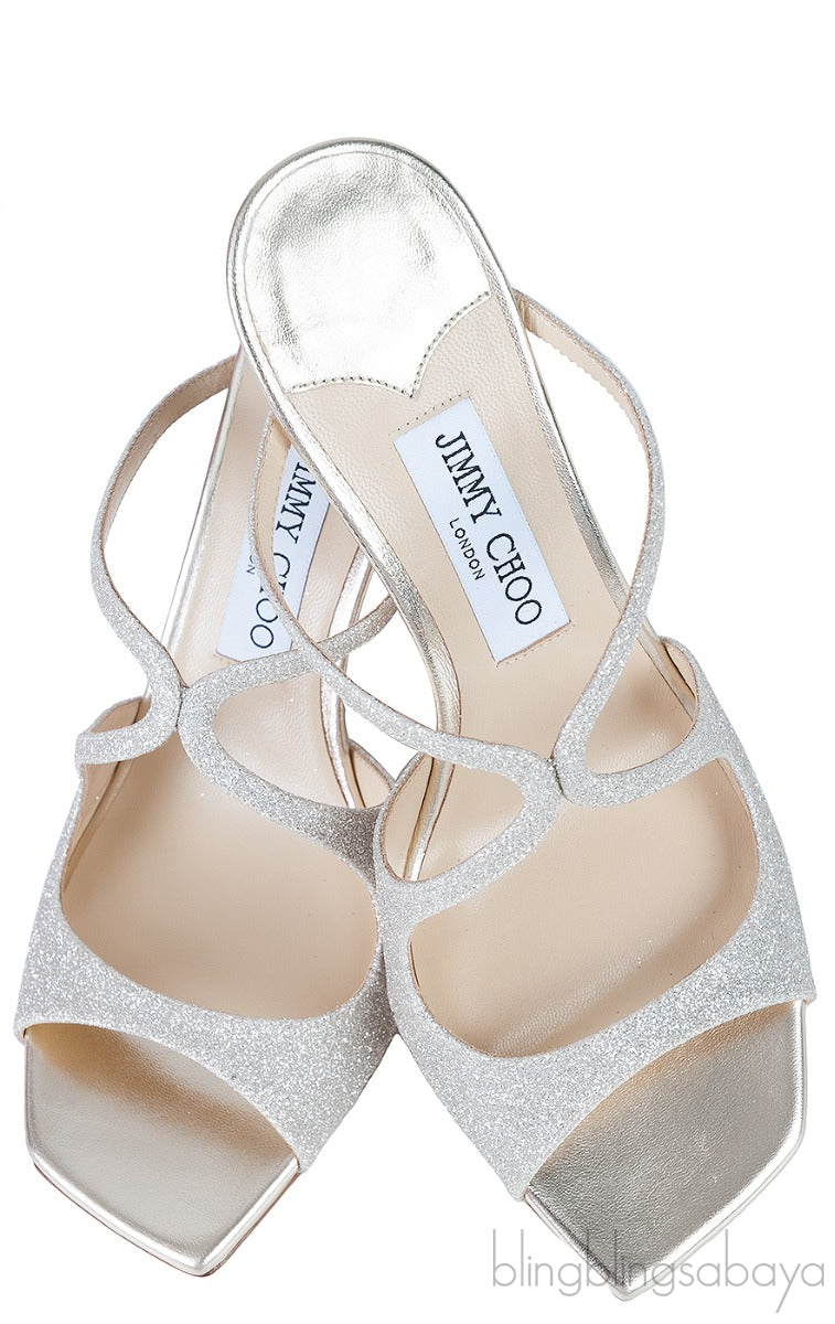 Jimmy Choo Anise 75 Platinum Ice Sandals