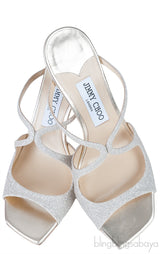 Jimmy Choo Anise 75 Platinum Ice Sandals