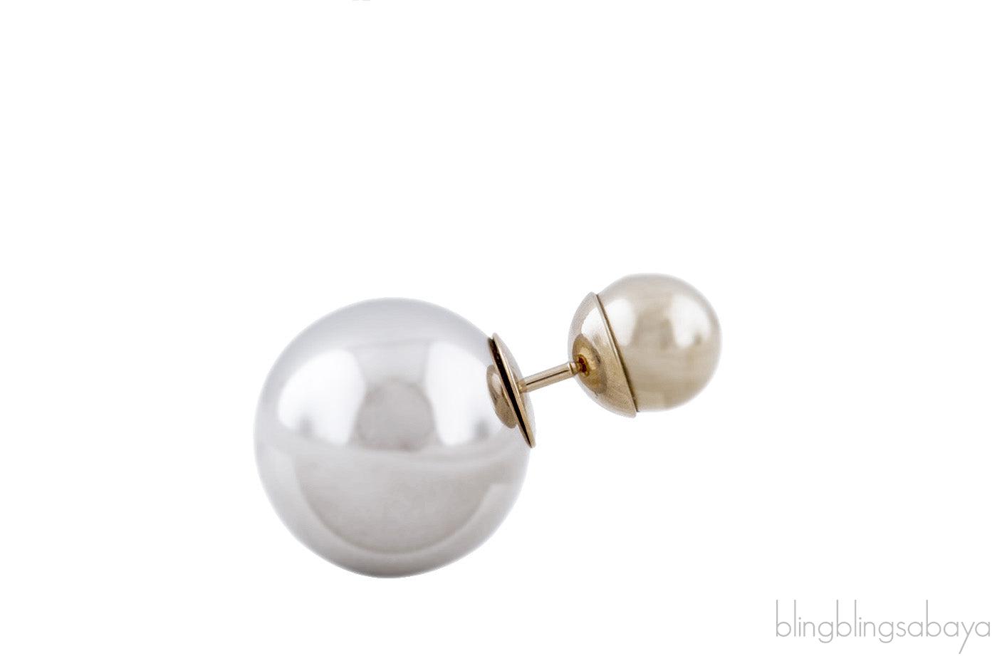Mise en Dior Silver Gold Tribal Earrings