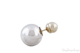 Mise en Dior Silver Gold Tribal Earrings