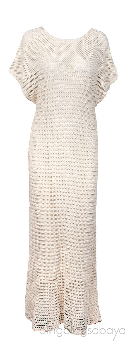 Off-white Knitted Perforated Dress