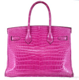 Birkin 30 Fuschia Pink Crocodile
