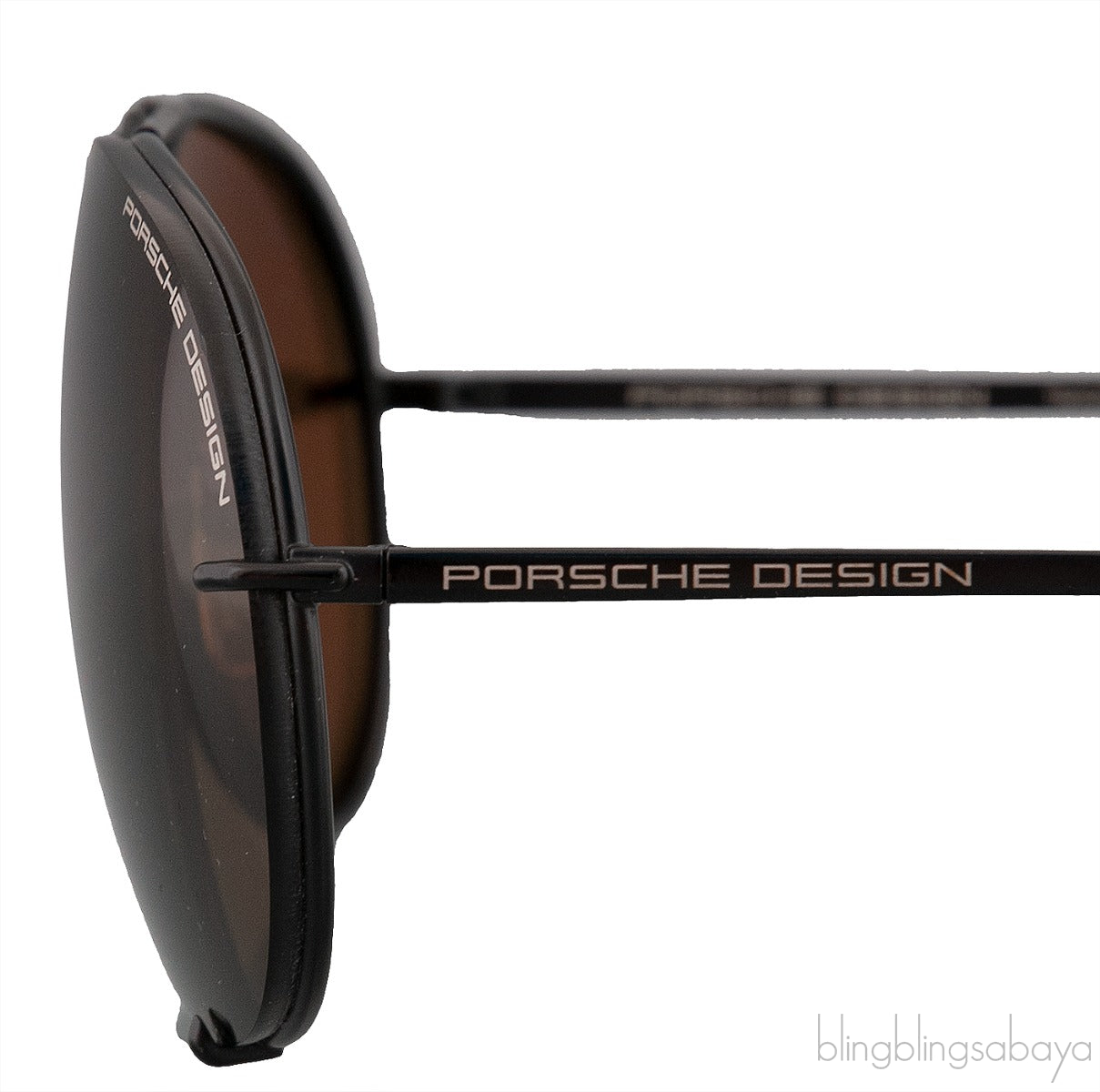 P8478 Aviator Black Sunglasses