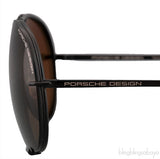 P8478 Aviator Black Sunglasses