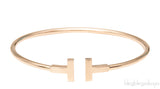 T Wire Rose Gold Bracelet
