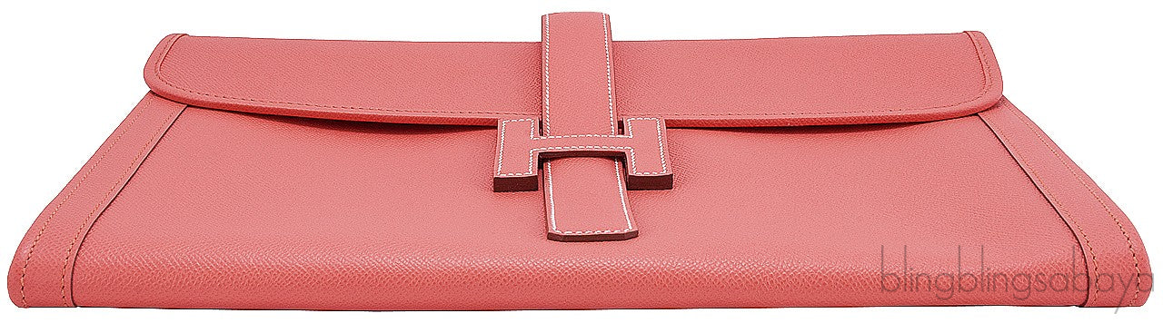Jige Oversize Clutch Epsom Flamingo