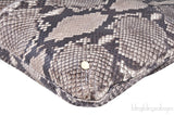 Natural Python Shoulder Tote