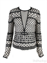Black Semi-sheer Crystal Top