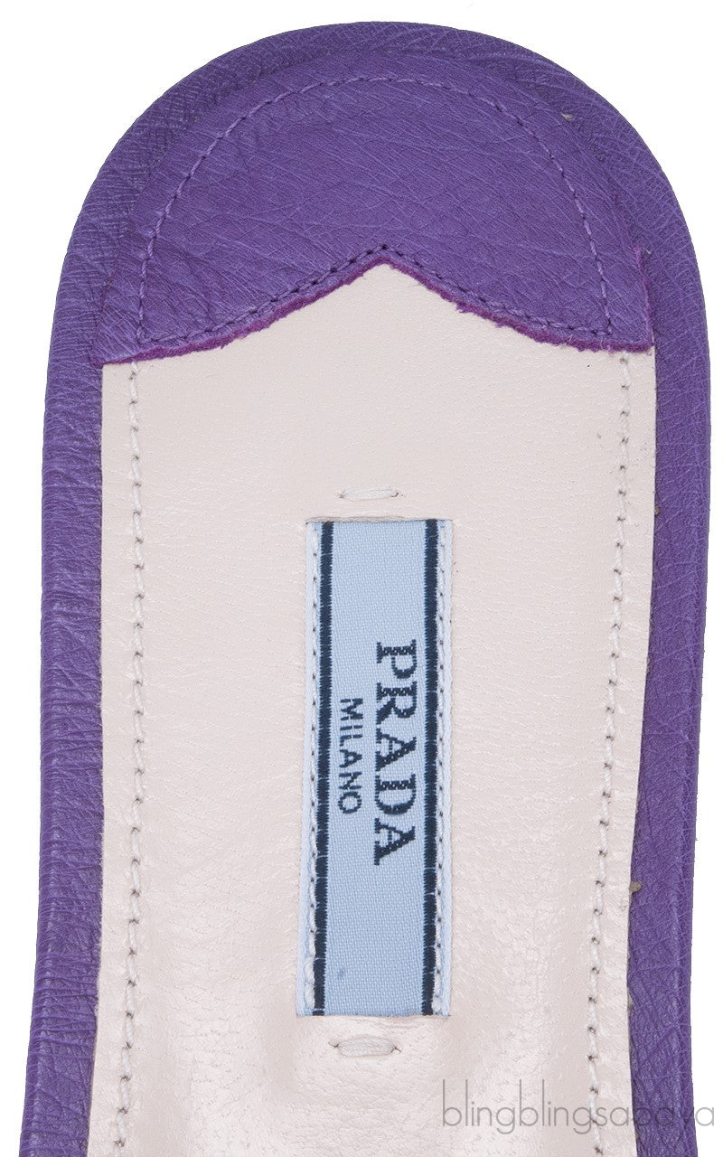 Purple Ostrich Open Toe Slide