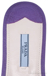 Purple Ostrich Open Toe Slide