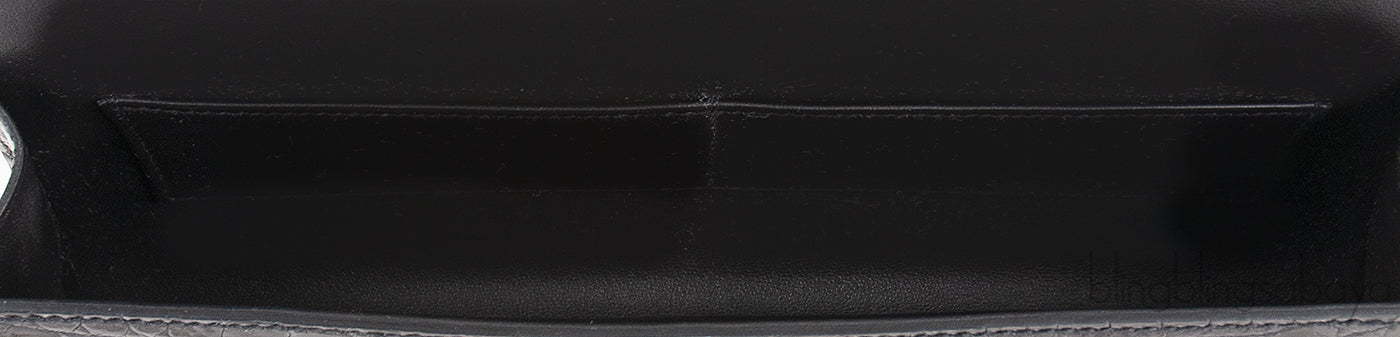 Egee Black Crocodile Clutch GHW