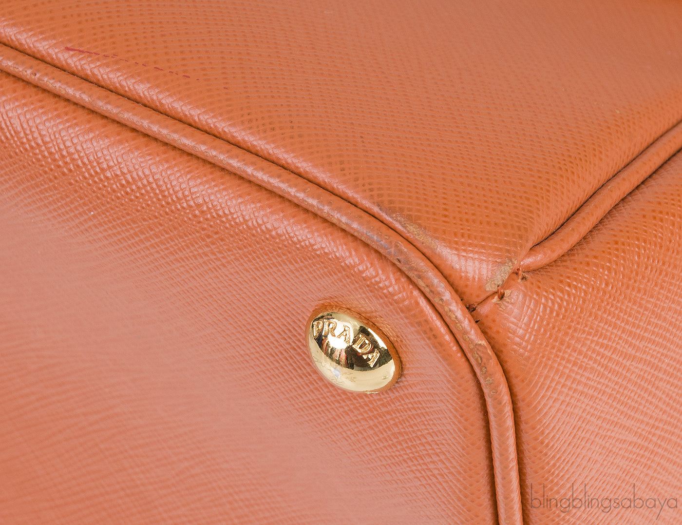 Papaya Parabole Saffiano Bag
