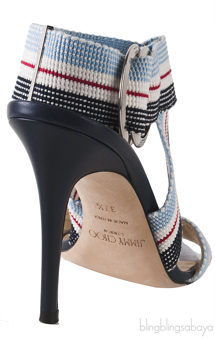 Stripe Multi-color Strappy Sandals