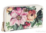 Dolce & Gabbana Floral Zip Around Continental Wallet