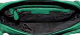 Green Intrecciatio Clutch Crossbody Bag
