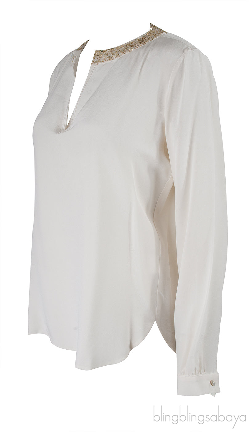 Bead Sequin Embellished Shirt