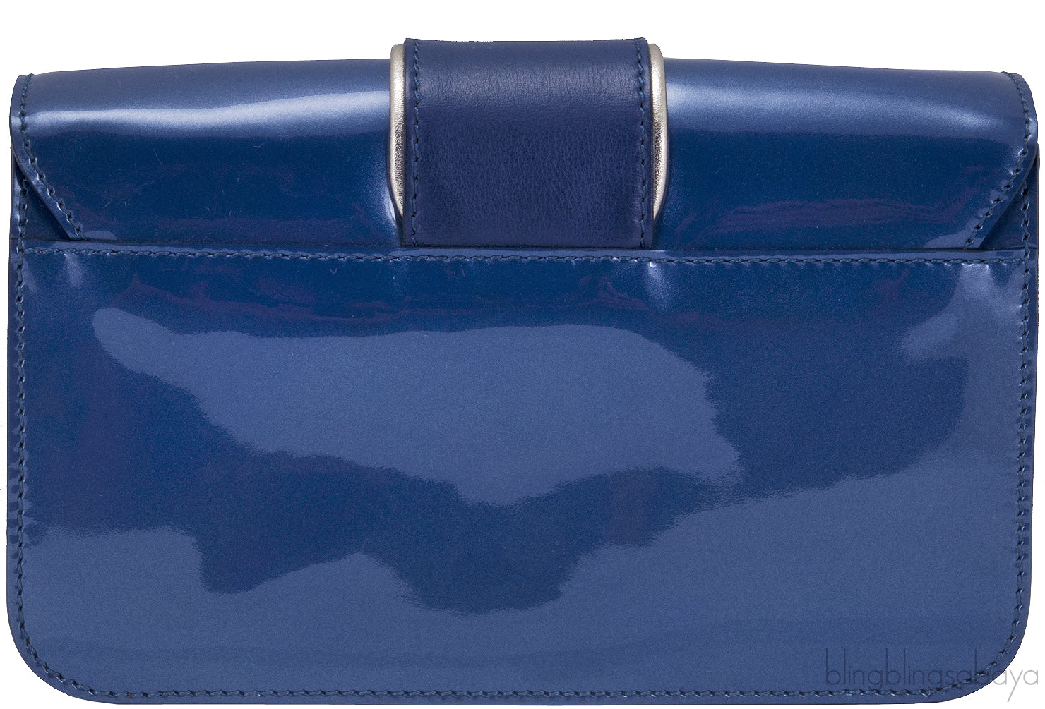 Navy Blue Patent Cross-body Bag