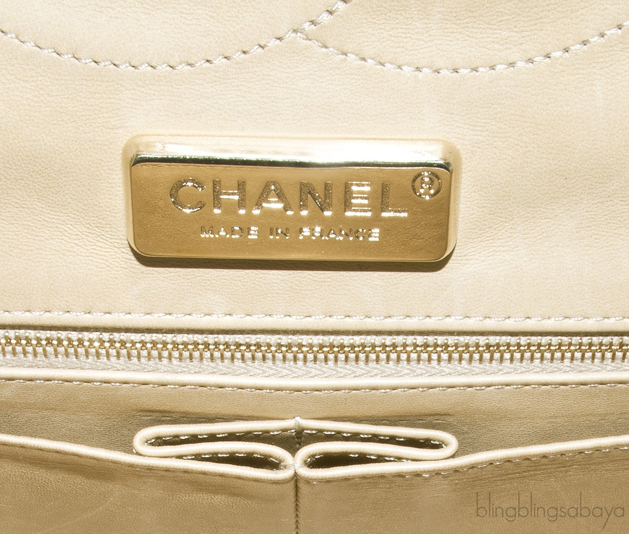 Jumbo CC Beige Crocodile Bag