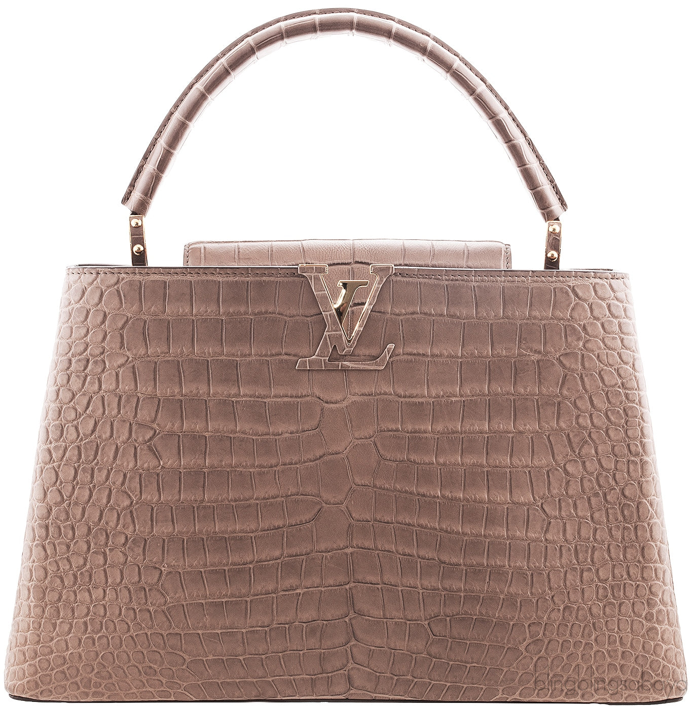Taupe Capucines Crocodile MM