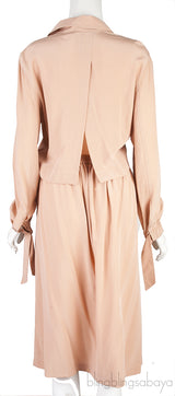 Blush Slit Back Shirtdress