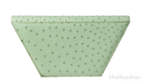 Laykh Apple Green & Pink Ostrich Trapezoid Clutch