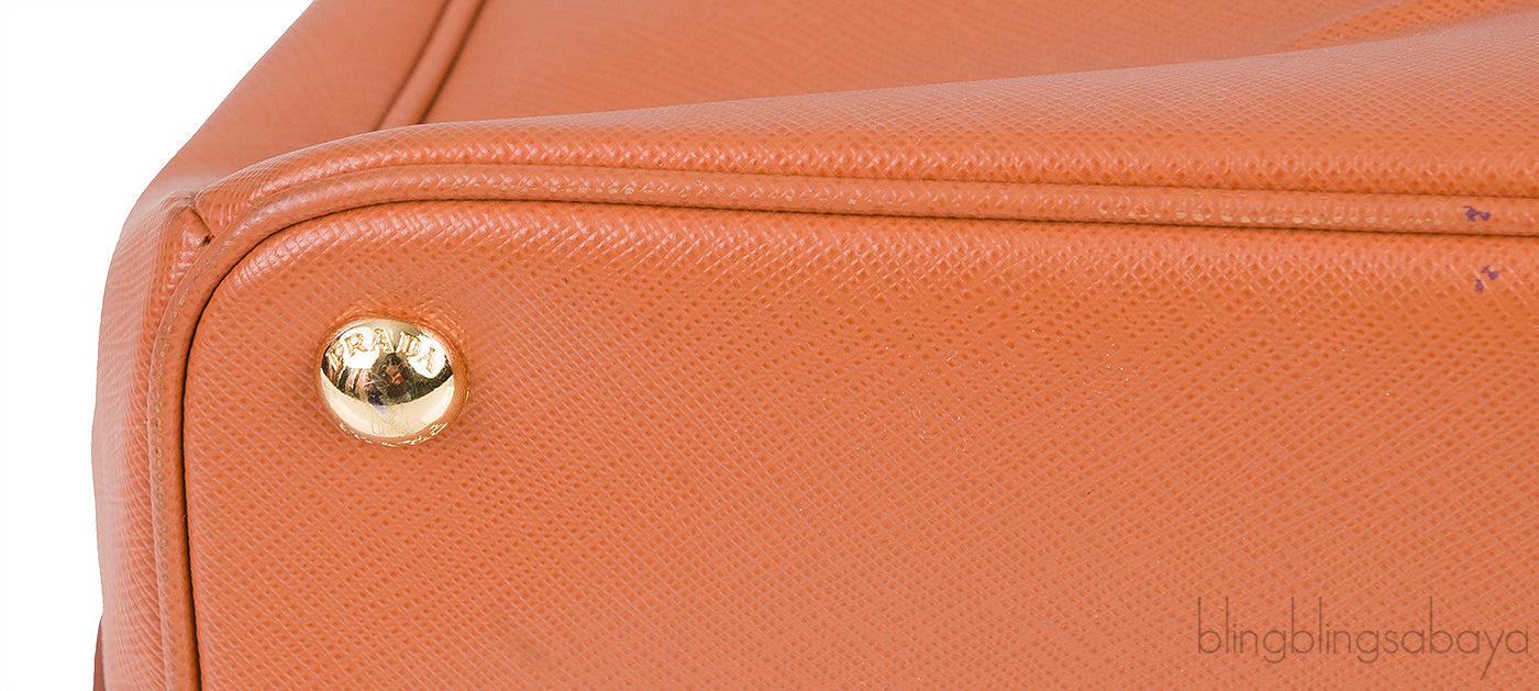 Papaya Parabole Saffiano Bag