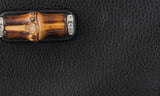 Black Bamboo Top Handle Bag