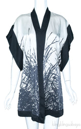Printed Silk Short Cover-up