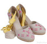 Canvas Monogram Wedge Espadrilles
