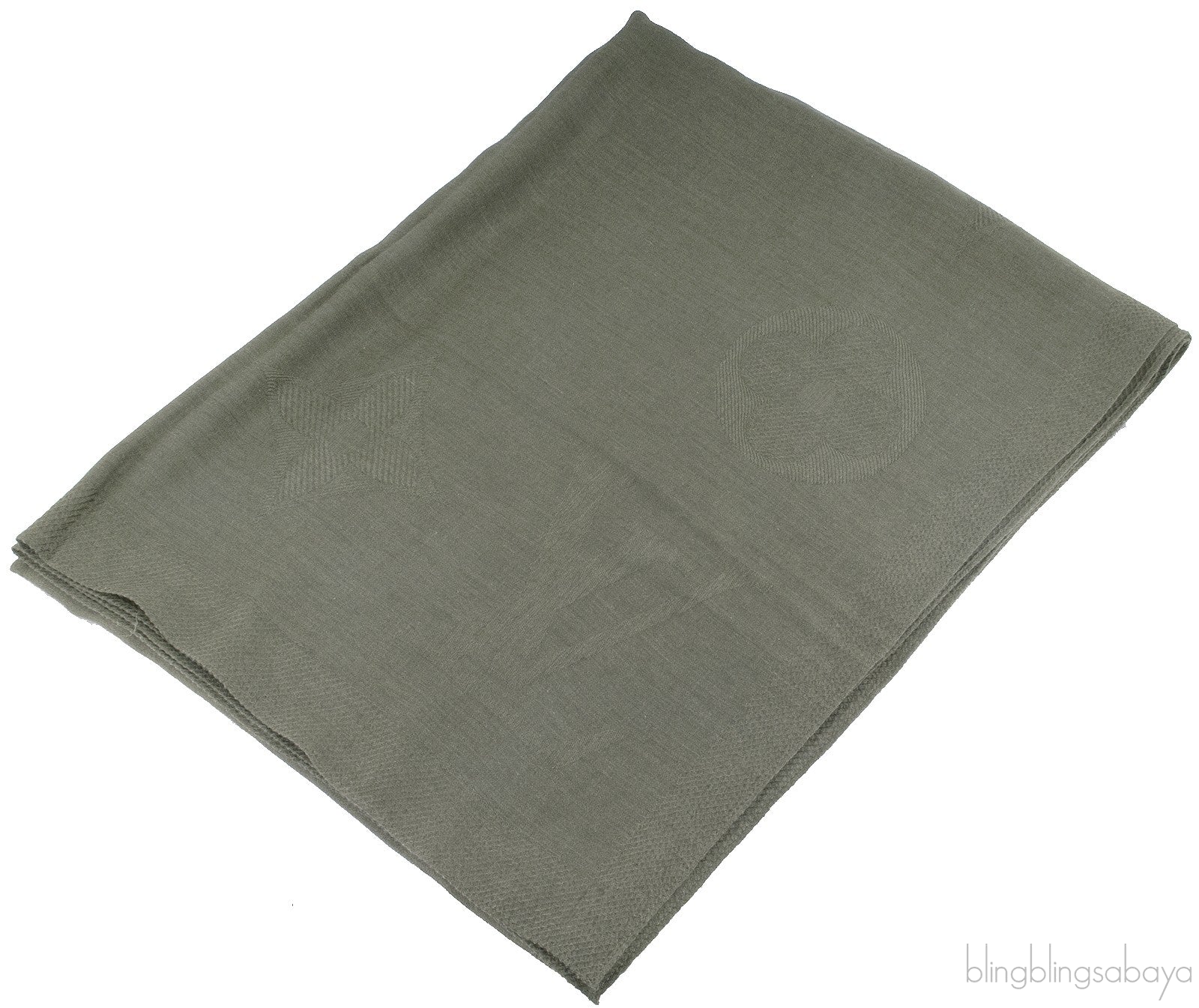 Logomania Green Cashmere Shawl