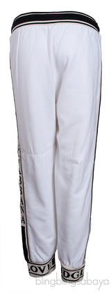 White Logo Jogger