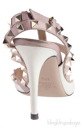 Rockstud Off-white Nude Slingback