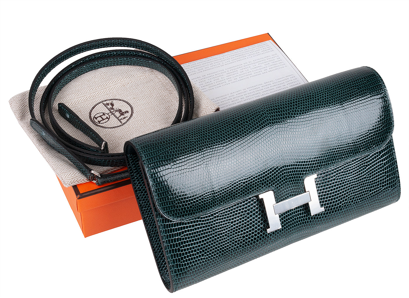 Constance To Go Vert Cypress Lizard Wallet