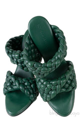 Bottega Veneta Curve Optic Emerald Green Sandals