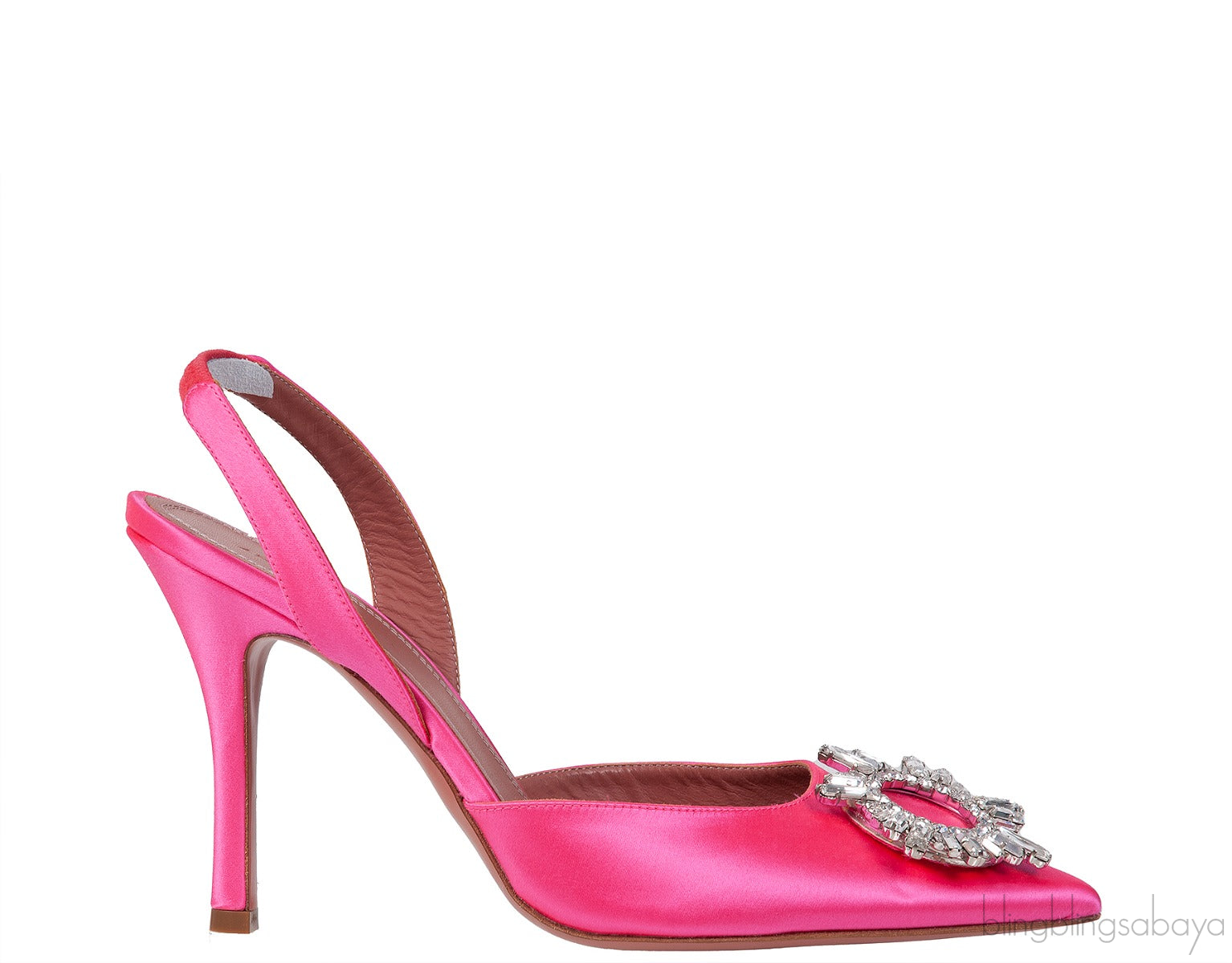 Begum Crystal-embellished Satin Slingback Pump