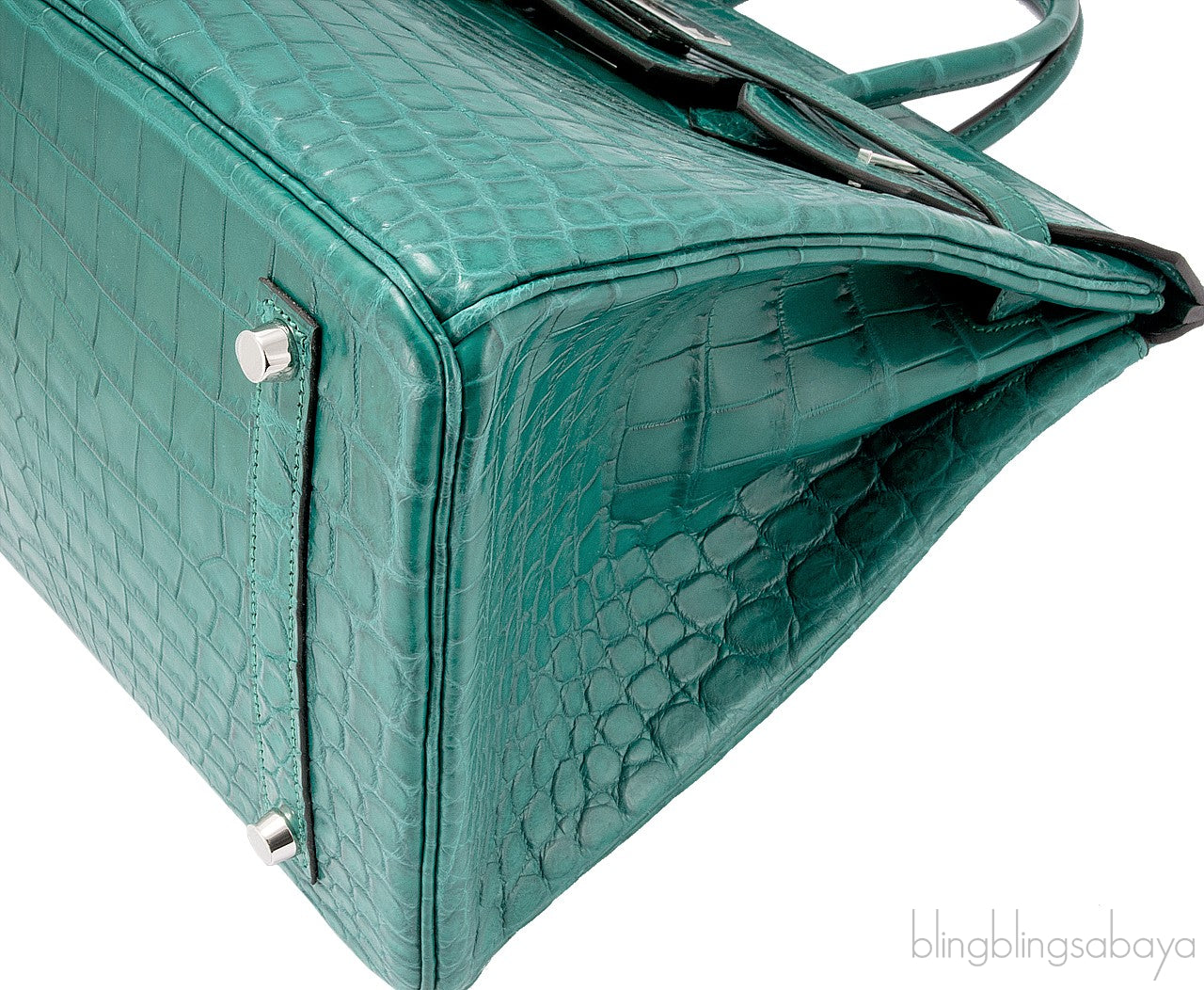 Birkin 35 Malachite Matte Crocodile