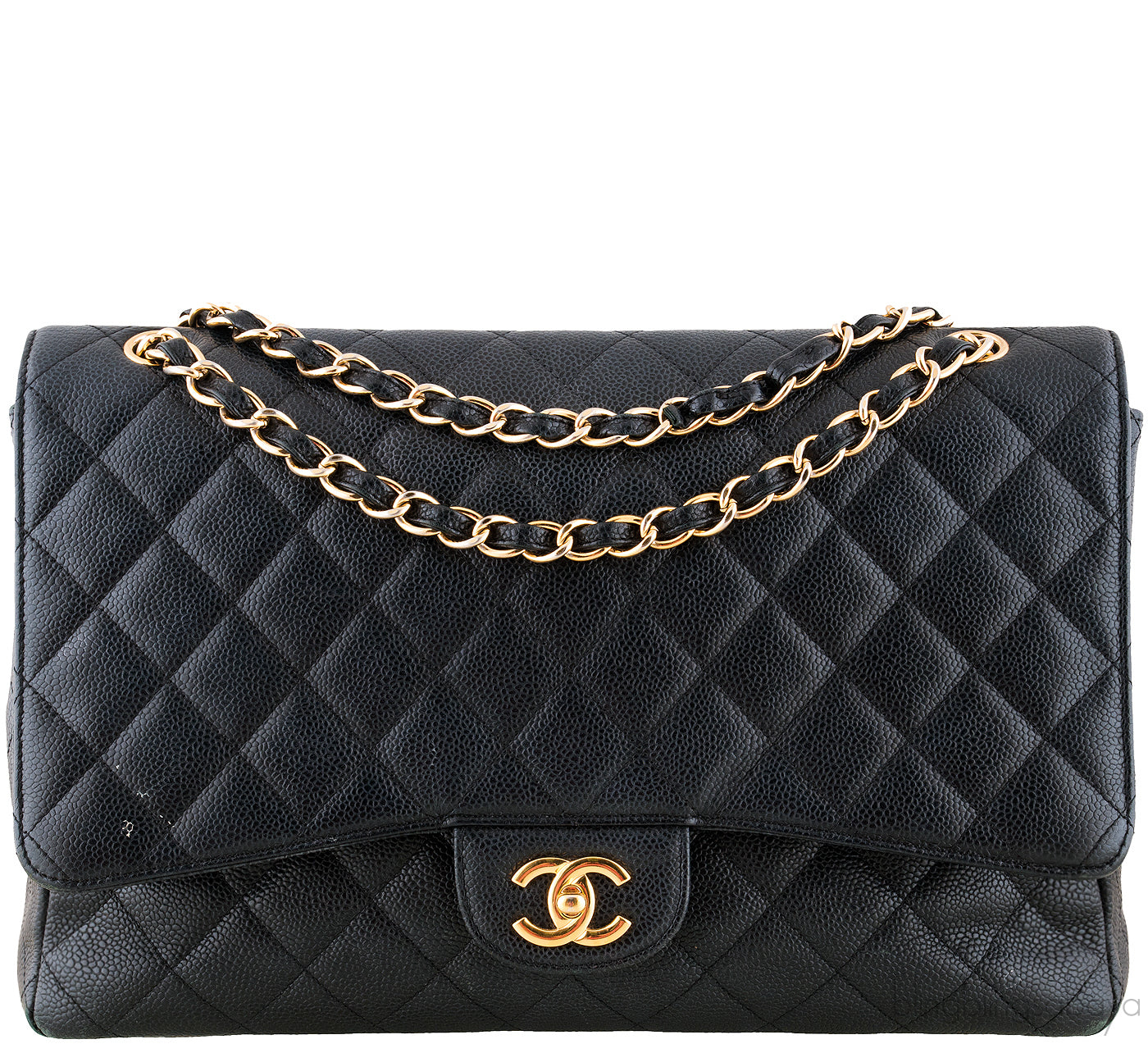 Black Caviar Maxi Flap Bag