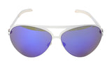 MYKITA & BERNHARD WILLHELM  White Blue Mirrored Lens Sunglasses