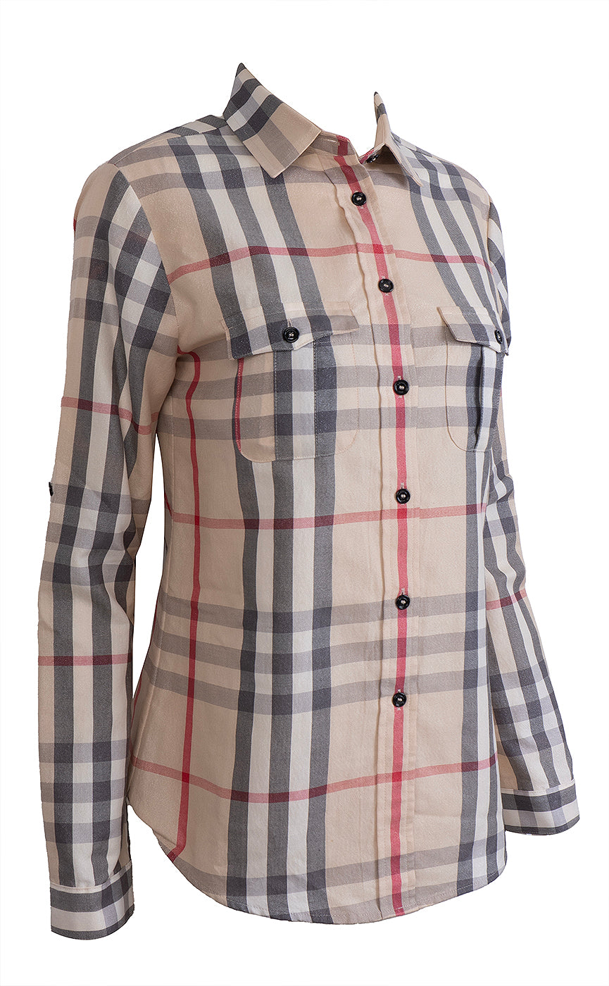 Burberry Brit Checkered Long Sleeve Shirt S