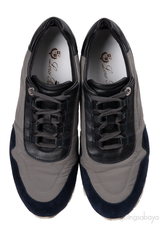 Loro Piana My Wind Microfibre & Suede Blue Sneakers