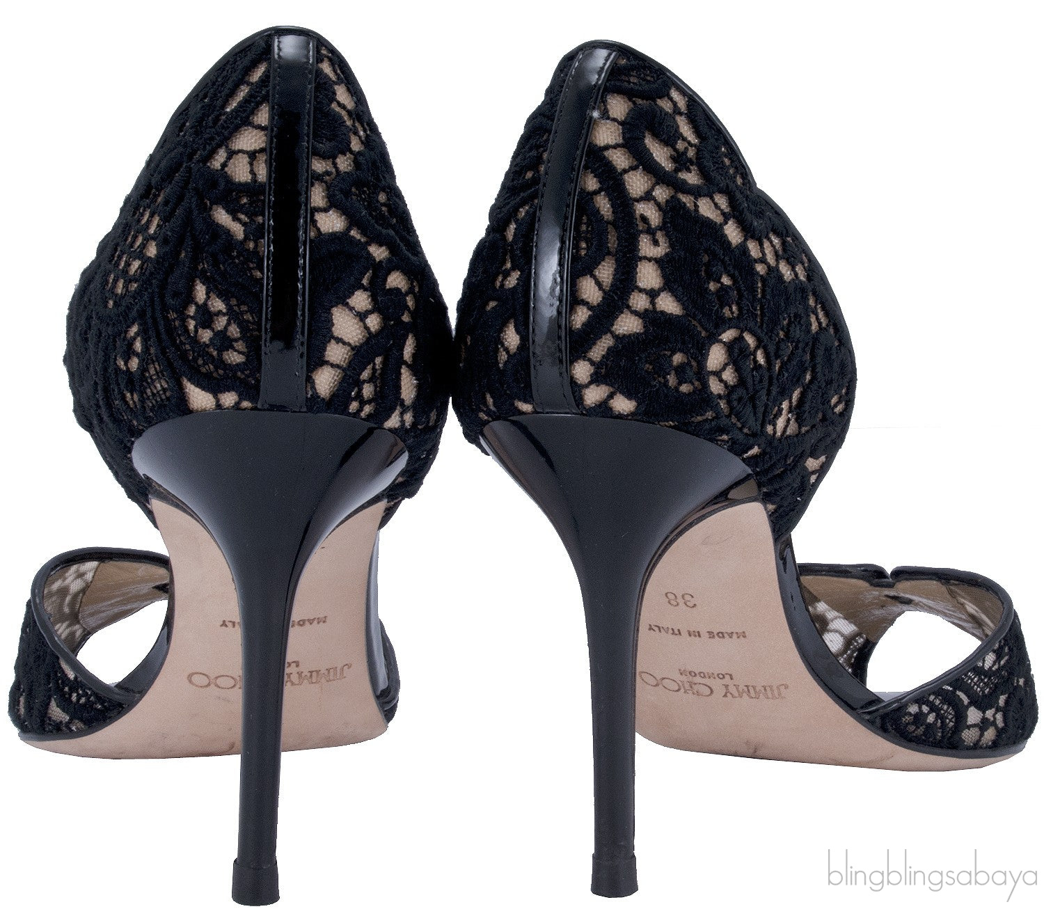 Jimmy Choo Black Flair Peep Sandals