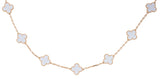 Van Cleef & Arpels Vintage Alhambra 20 Motifs Rock Crystal Long Necklace
