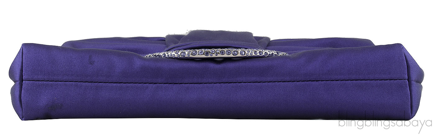 Blue Violet Satin Clutch