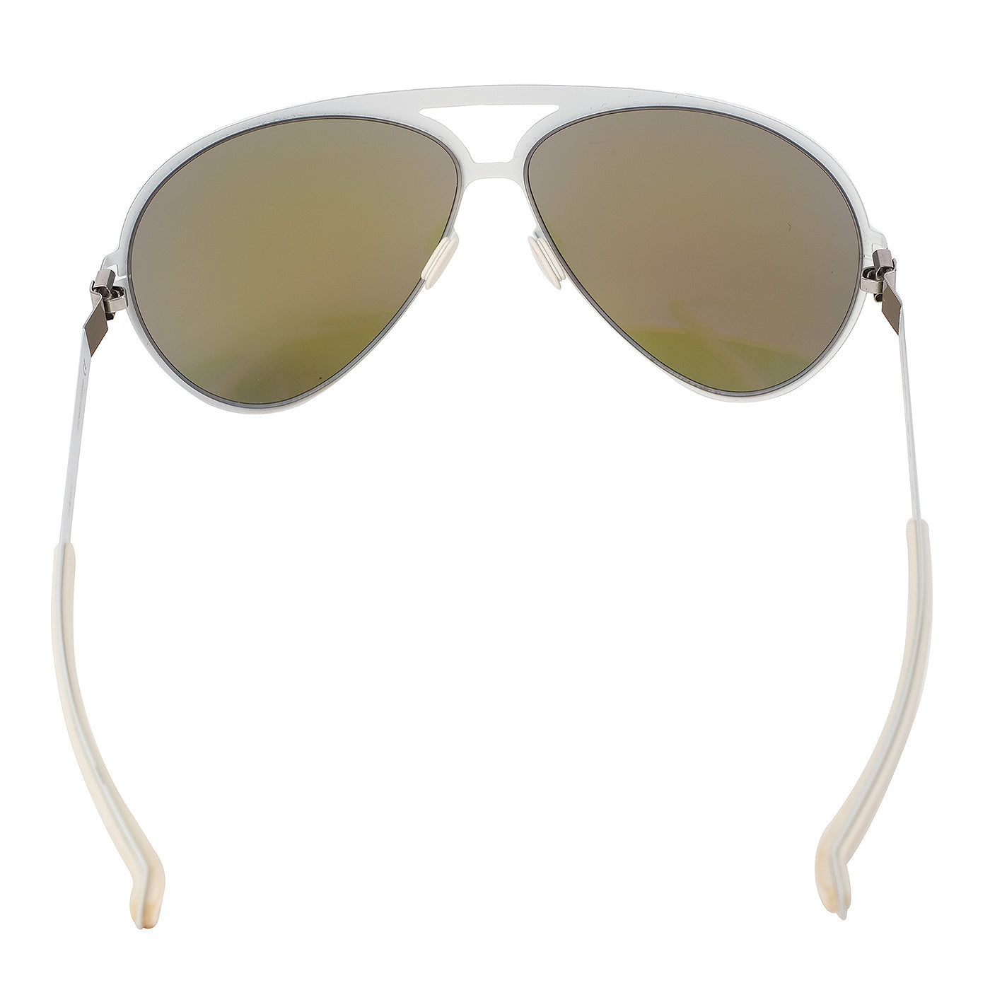 MYKITA & BERNHARD WILLHELM  White Blue Mirrored Lens Sunglasses